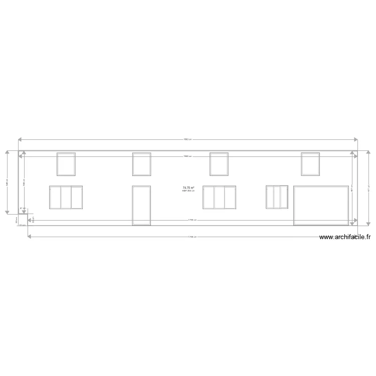 Facde cour 3 et 4. Plan de 