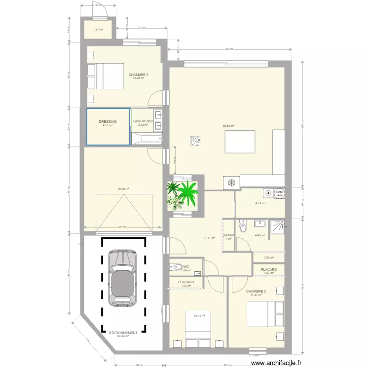 CUISINE SURFACE. Plan de 