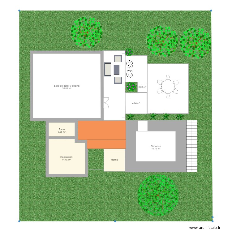 Terrasse casa. Plan de 0 pièce et 0 m2