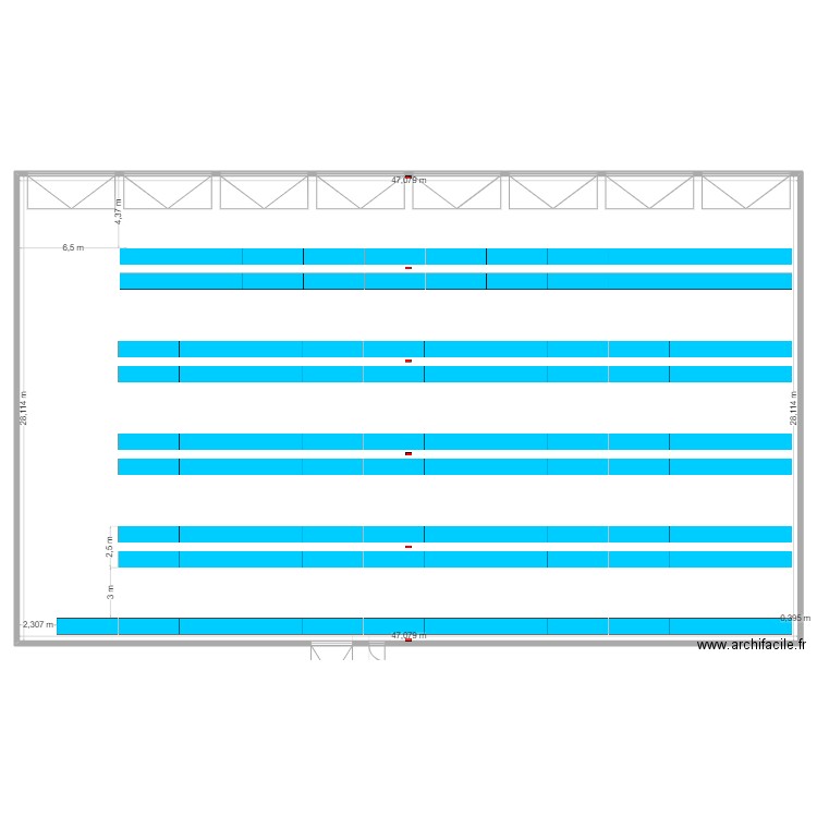 Moulan2. Plan de 1 pièce et 1324 m2