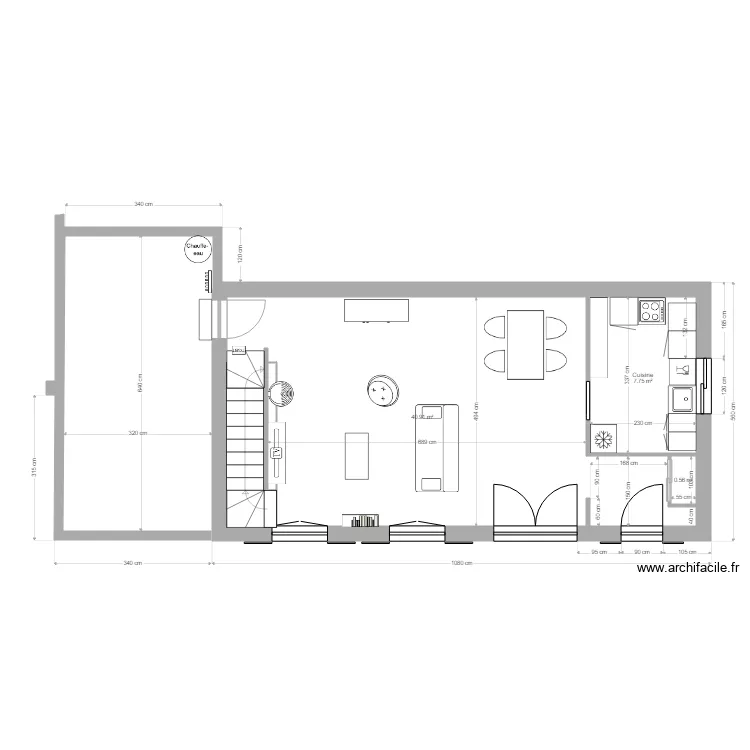 Maison Lisa RDC G cuisine Est Lisa. Plan de 
