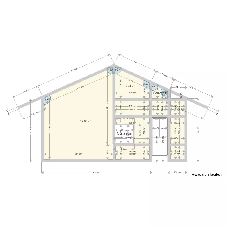 Fa&ccedil;ade Sud. Plan de 