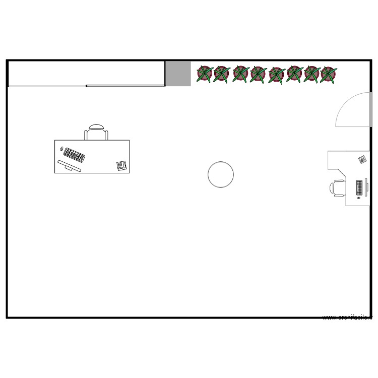 BUREAU. Plan de 1 pièce et 1951 m2