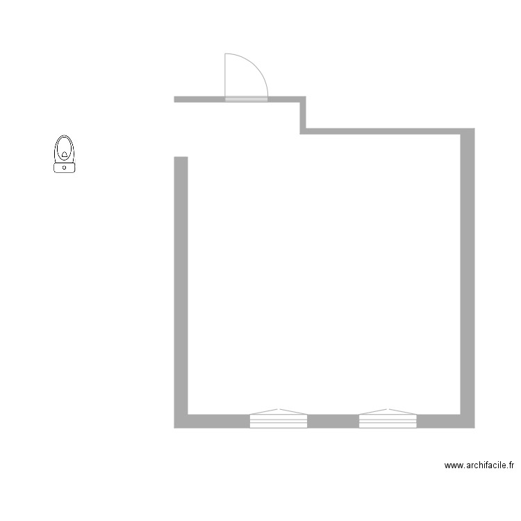 Etage vierge. Plan de 0 pièce et 0 m2