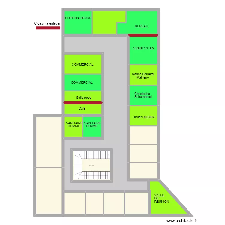 Bureaux Mitry Mory. Plan de 