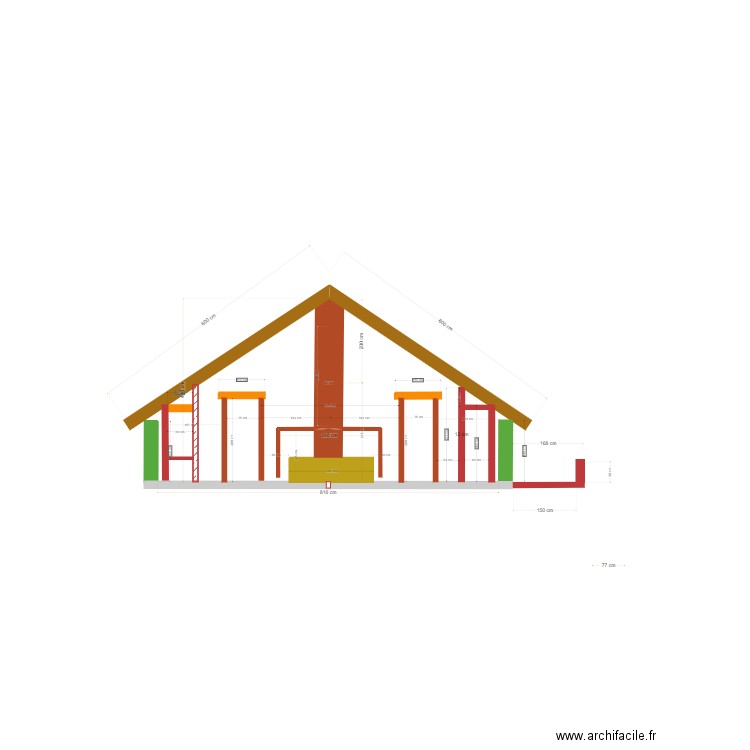 FACE CHAMBRE 1ER ETAGE MACONNERIE 2. Plan de 0 pièce et 0 m2