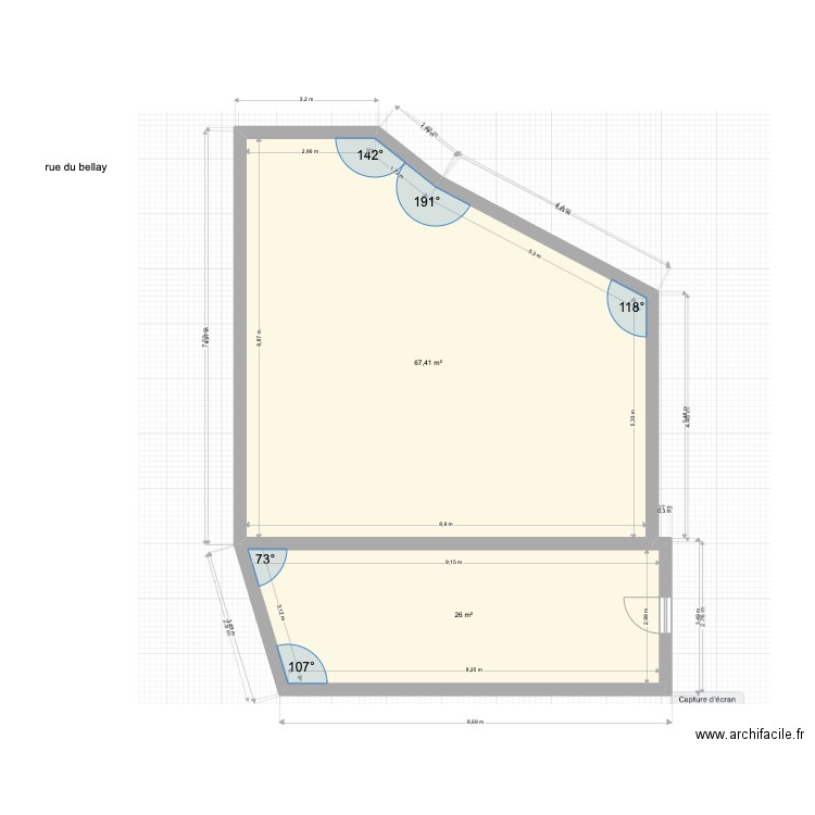 r du bellay. Plan de 0 pièce et 0 m2