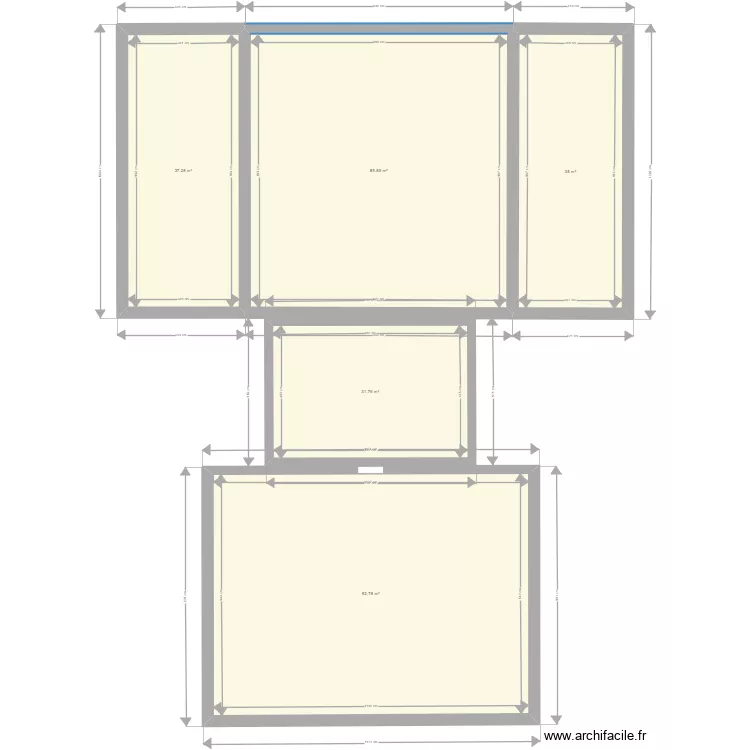 G&icirc;tes. Plan de 