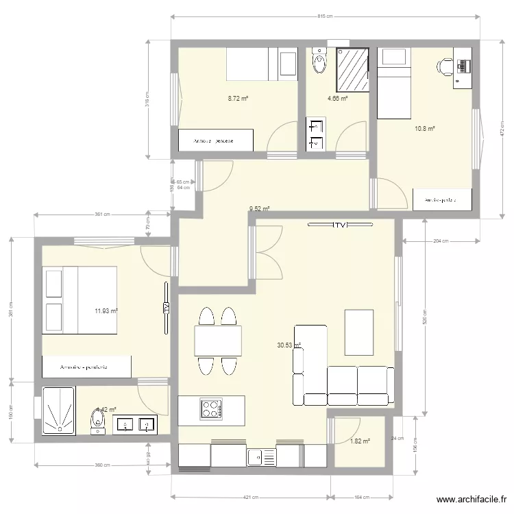 Zavidovici app. Plan de Zavidovici app. Plan de