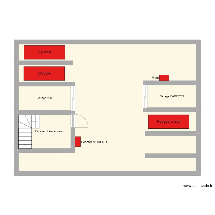 RPAL_23EAM8075_MORENO. Plan de 4 pièces et 76 m2