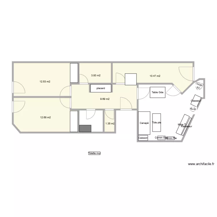 VFbis Meublé 7VillaEdouardVaillant 20150101. Plan de VFbis Meublé 7VillaEdouardVaillant 20150101. Plan de