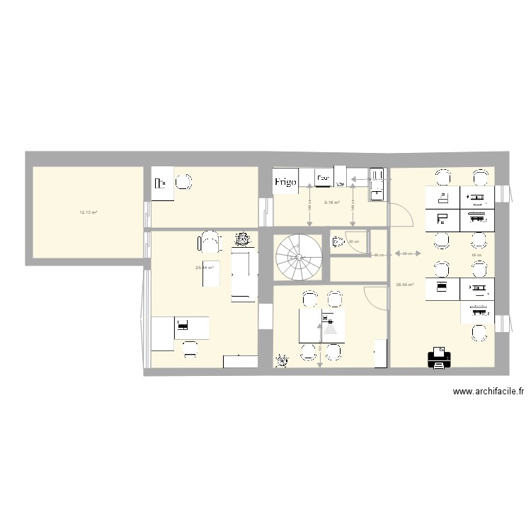 concorde bureau 2eme. Plan de 0 pièce et 0 m2