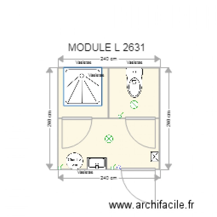 MODULE L 2631. Plan de 0 pièce et 0 m2