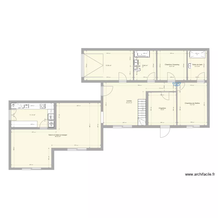 Villa CH Saint C&eacute;zaire sur Siagne Rez de chauss&eacute;e. Plan de 