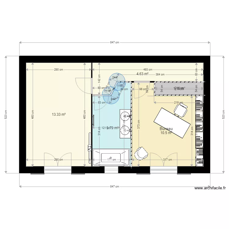 Etoile chambre parentale. Plan de 