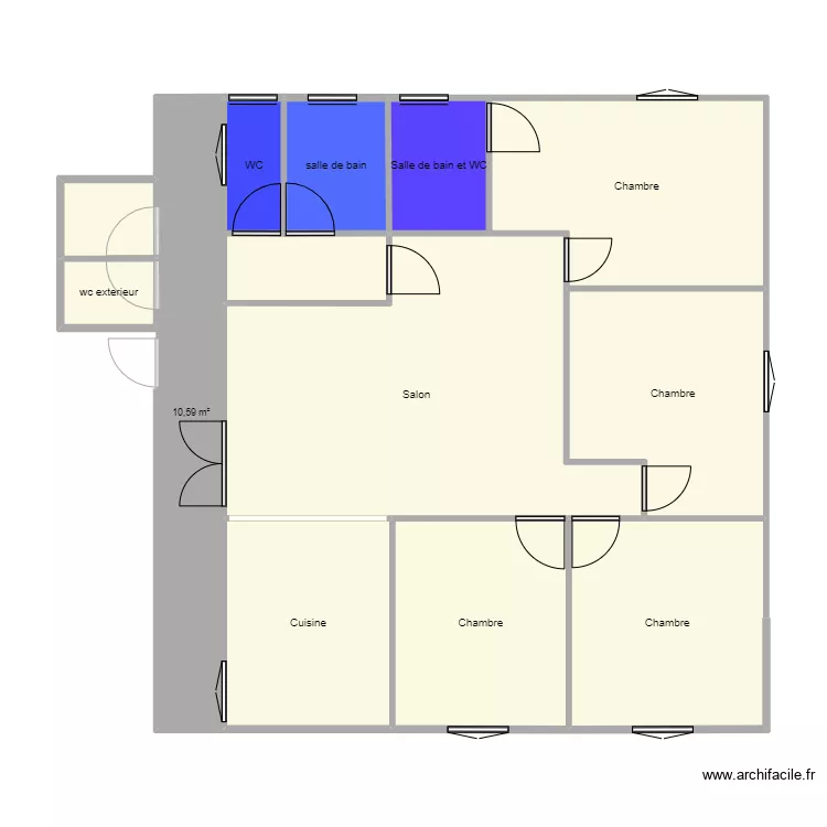 maison familiale apr&egrave;s travaux plan alternatif 3. Plan de 