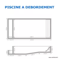 PISCINE A DEBORDEMENT 8 X 4