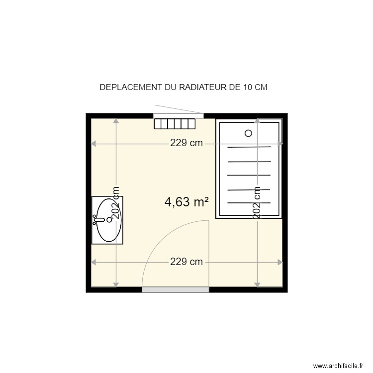 BLECQ EVELYNE . Plan de 1 pièce et 5 m2