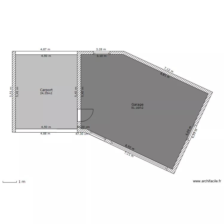 Garage double carport porsguen. Plan de Garage double carport porsguen. Plan de
