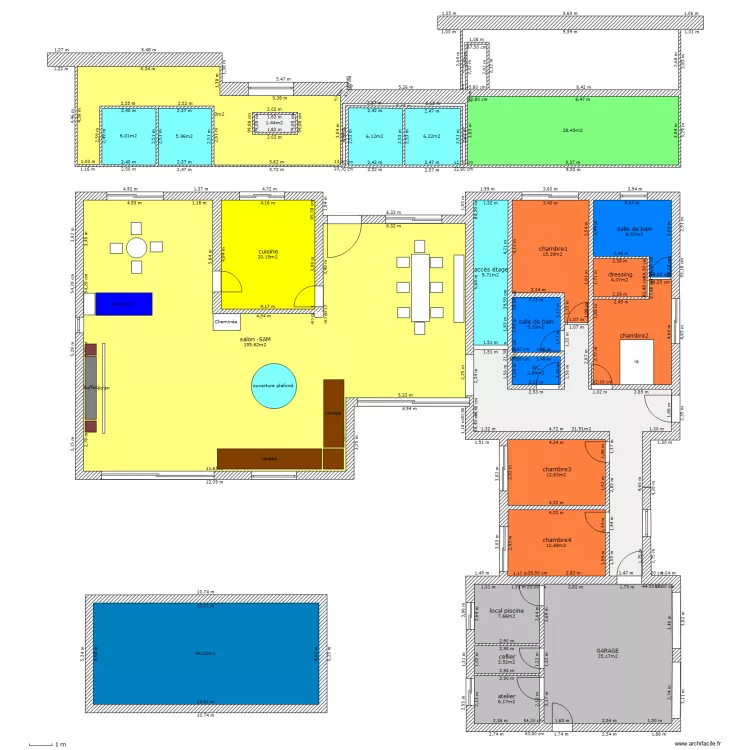 maison contemporaine 2. Plan de maison contemporaine 2. Plan de