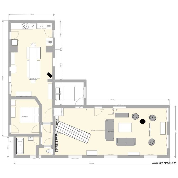 LES ECLAIREUSES 10. Plan de 3 pièces et 108 m2