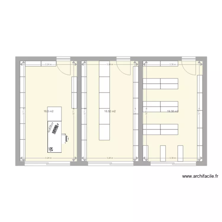 Nouvel espace biblio. Plan de 