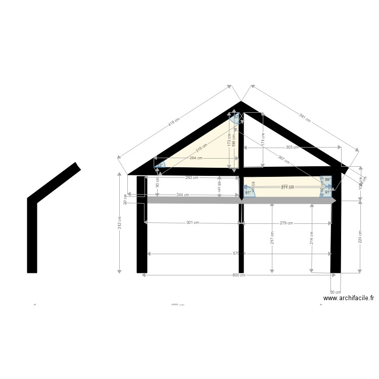 coupe OK. Plan de 0 pièce et 0 m2