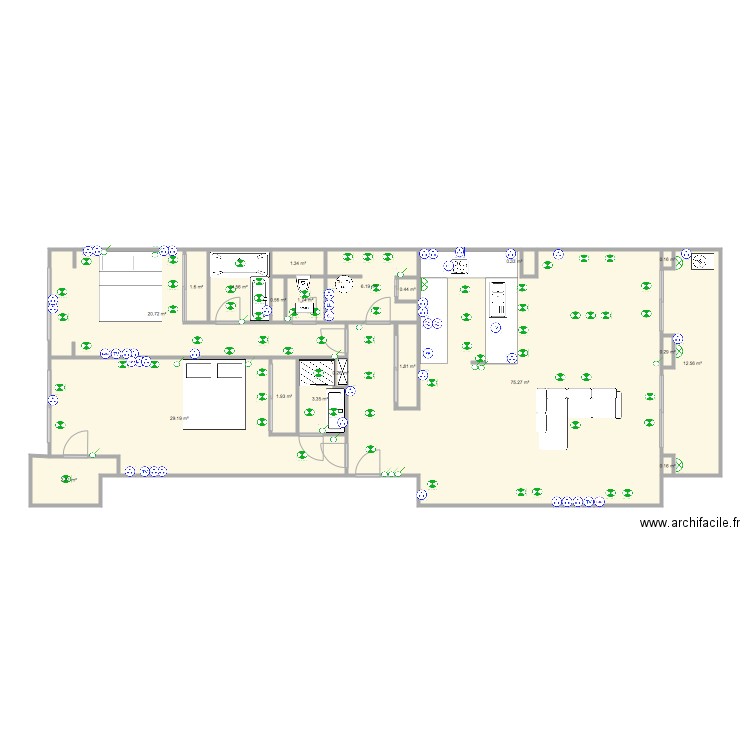 st michel. Plan de 0 pièce et 0 m2