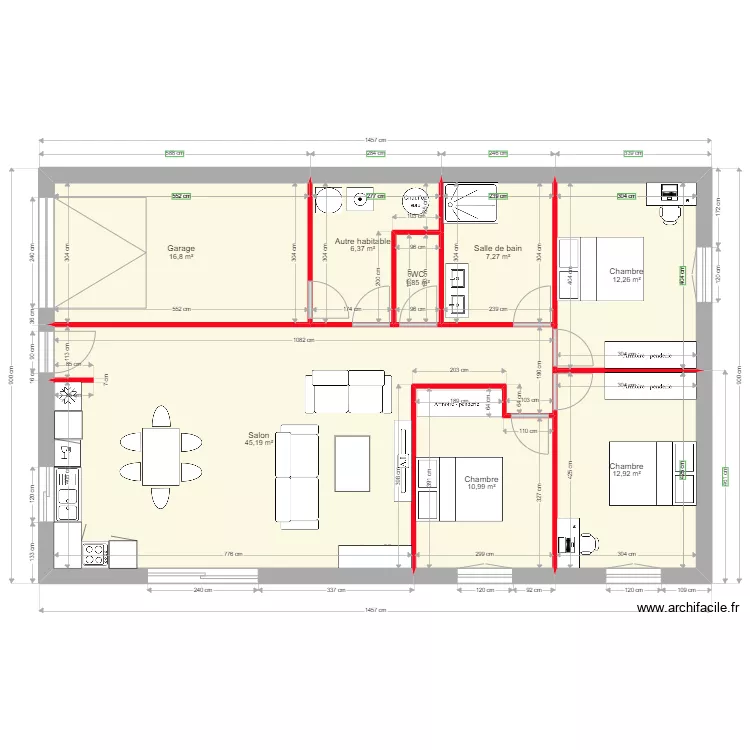 maison LAURENS bureau. Plan de maison LAURENS bureau. Plan de