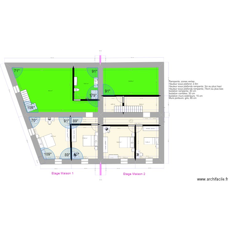 etage 1. Plan de 0 pièce et 0 m2
