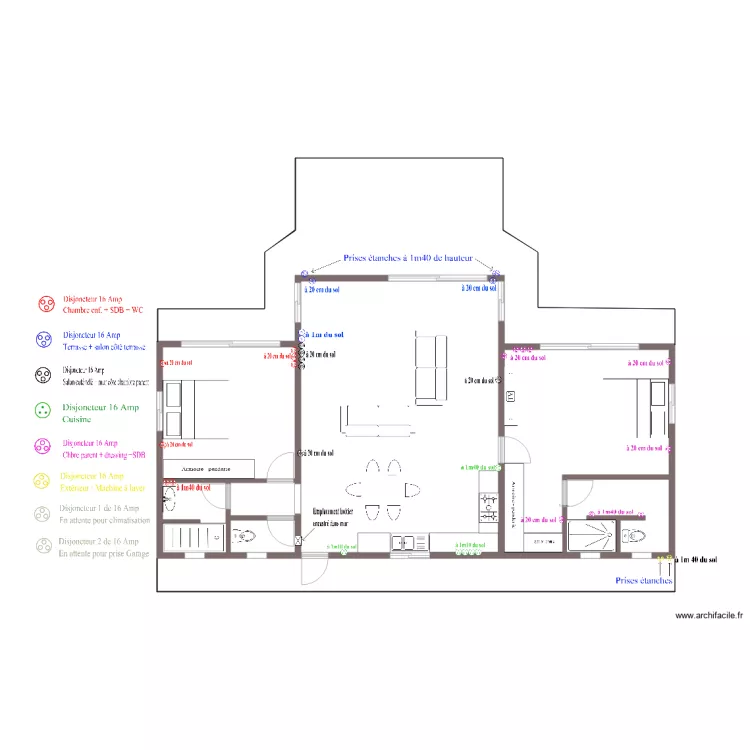 Plan Installation Prises. Plan de Plan Installation Prises. Plan de