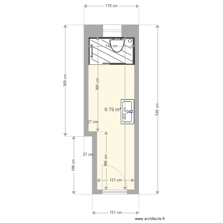 ESCOBAR Clarisse  sdb projet. Plan de 0 pièce et 0 m2