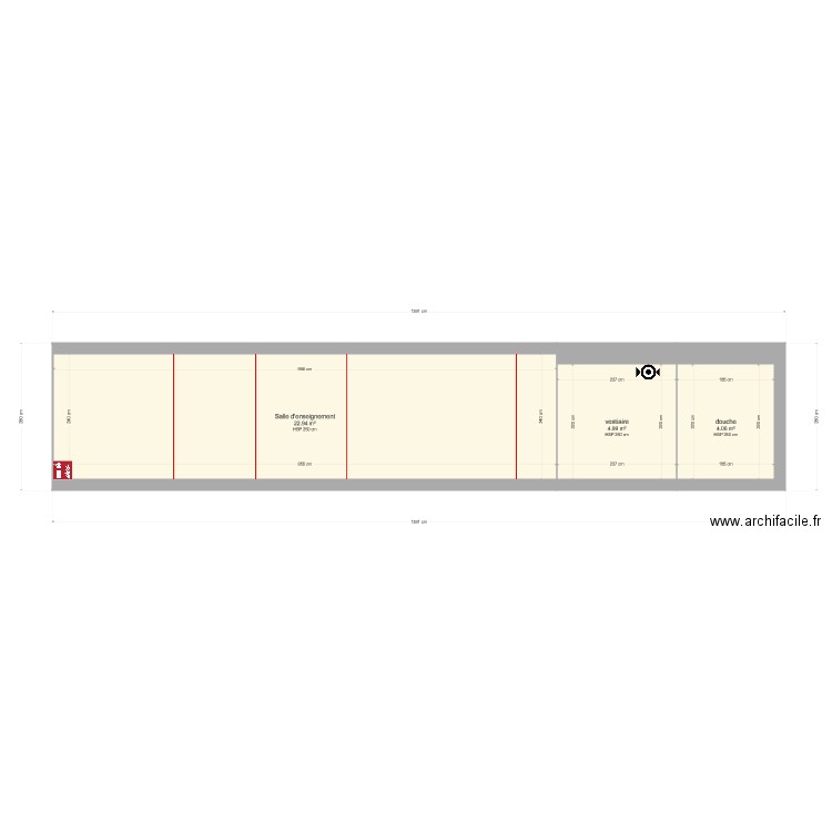 coupe. Plan de 0 pièce et 0 m2