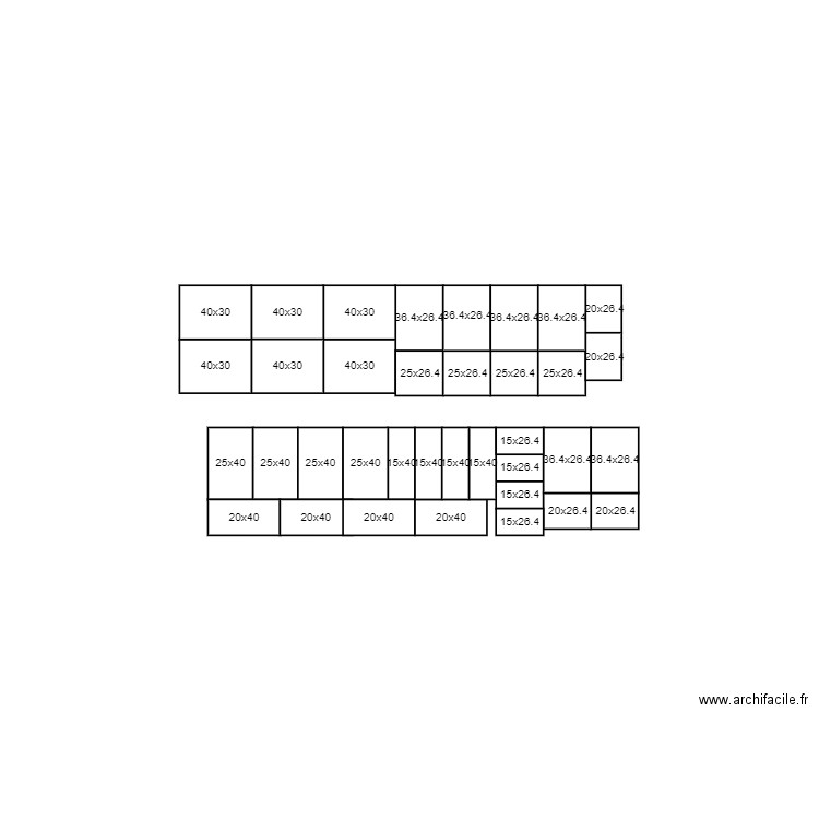 caisses bois. Plan de 0 pièce et 0 m2