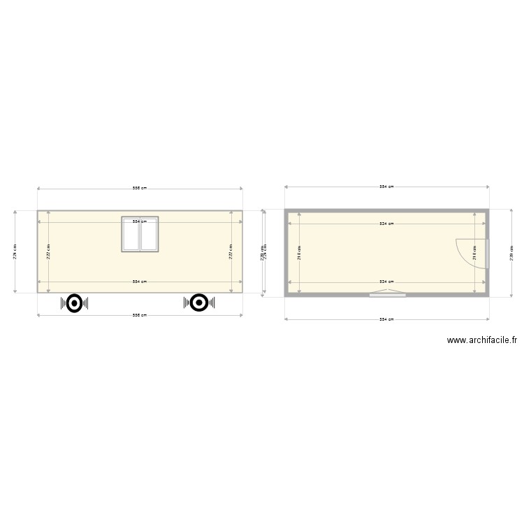 plan roulotte david. Plan de 0 pièce et 0 m2