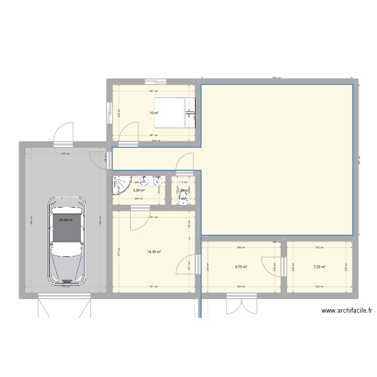 maison1. Plan de 8 pièces et 18 m2