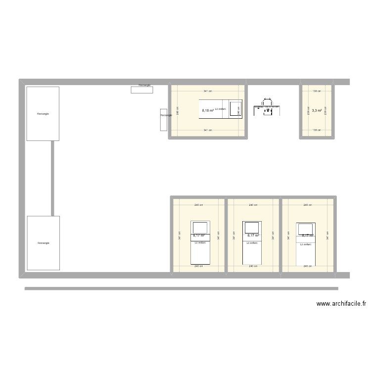 cab. Plan de 0 pièce et 0 m2