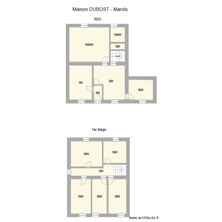 DUBOST  Marols. Plan de 0 pièce et 0 m2