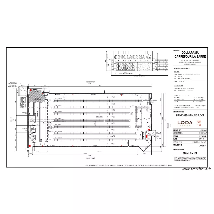 dolo nouveau centre d'achat. Plan de 
