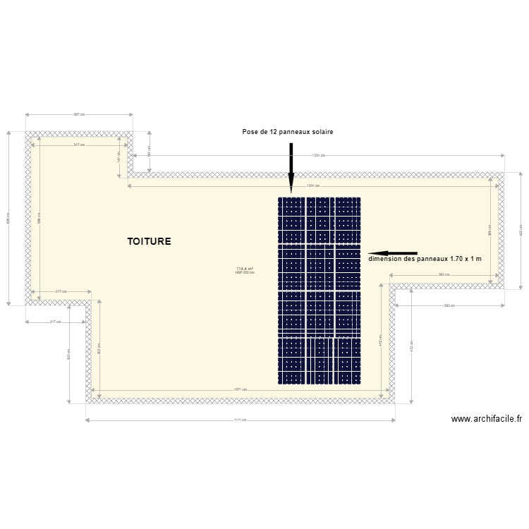 PLAN HAFIDHI. Plan de 1 pièce et 114 m2