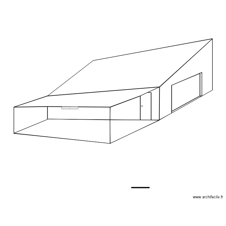 Extesion garage 211. Plan de 6 pièces et 44 m2