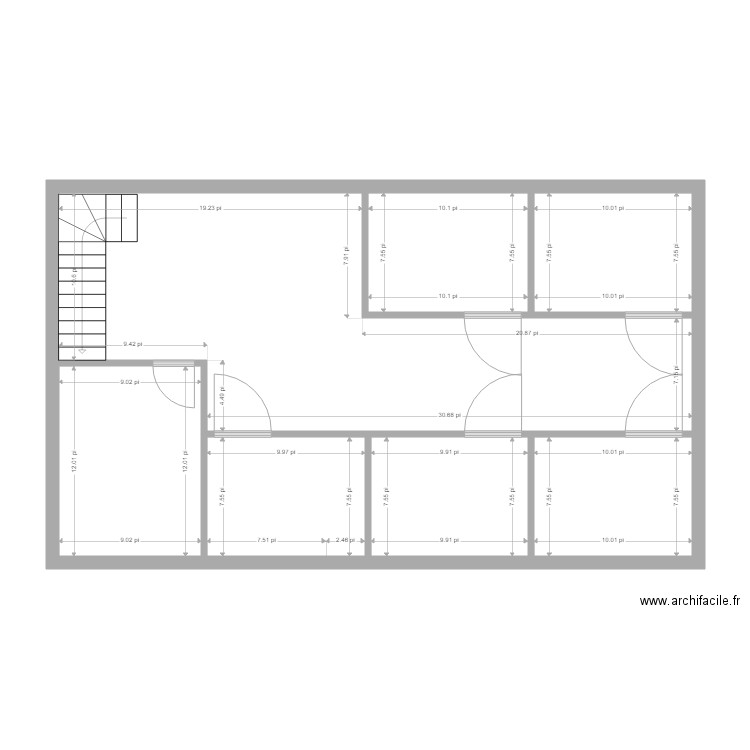 Garage J-P #4. Plan de 7 pièces et 82 m2