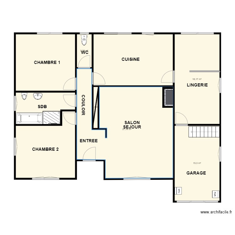 BRIAND RDC. Plan de 0 pièce et 0 m2