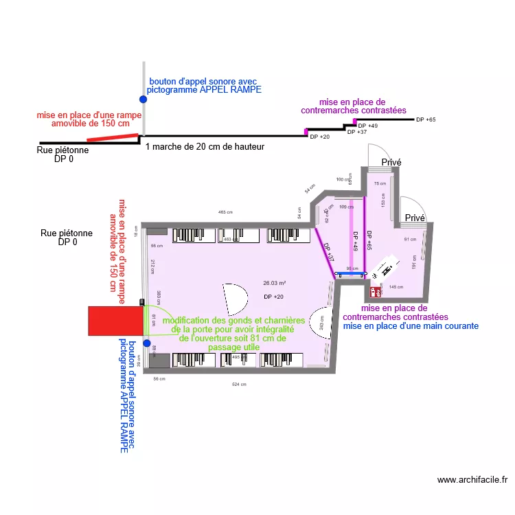INFINI LIEGE APRES TRAVAUX. Plan de 