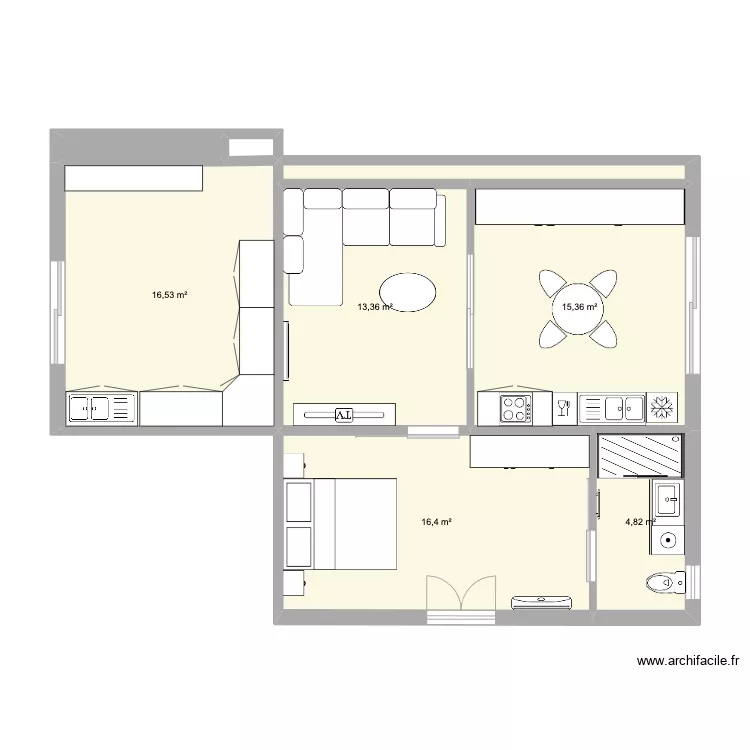 Bas 70m² V2. Plan de Bas 70m² V2. Plan de