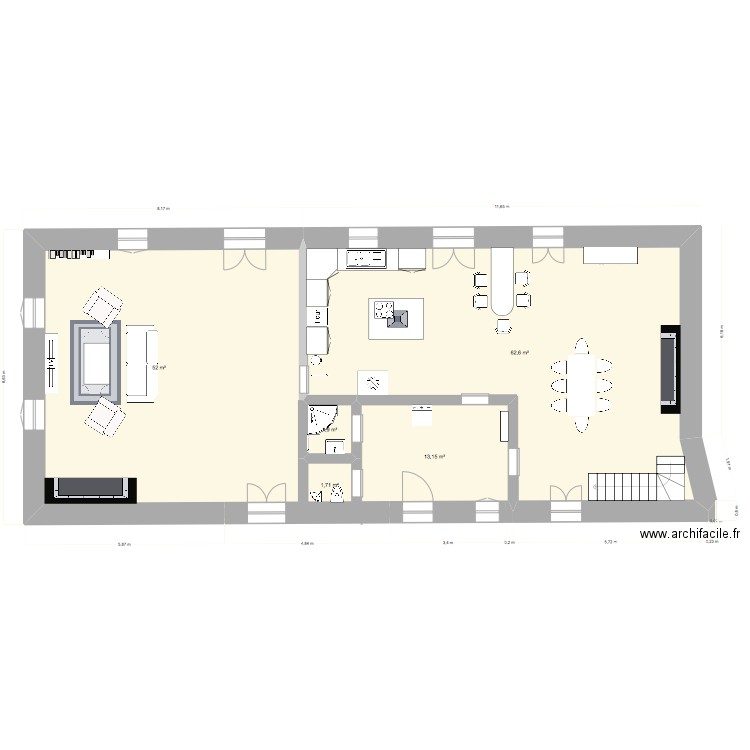 Maison_V2. Plan de 5 pièces et 131 m2
