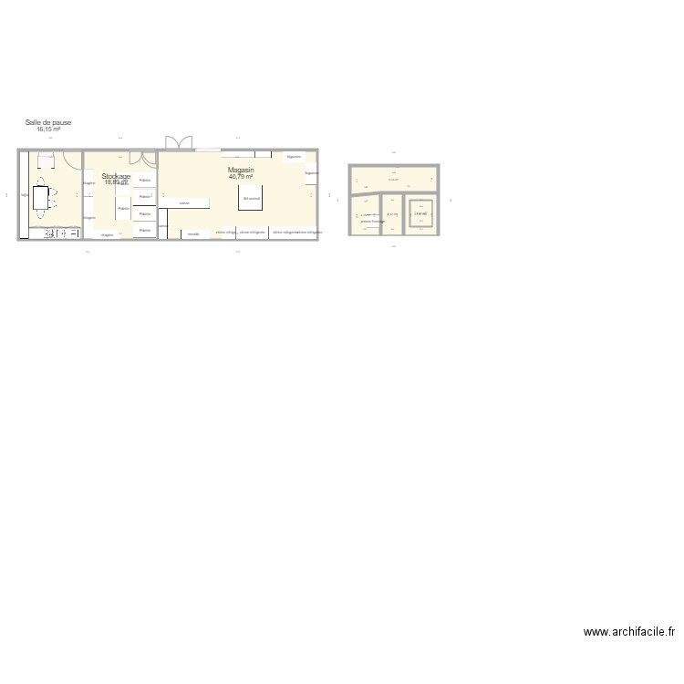 magasin. Plan de 0 pièce et 0 m2