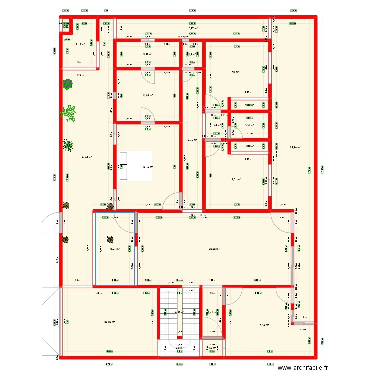 VILLA 5 PIECES. Plan de 24 pièces et 269 m2