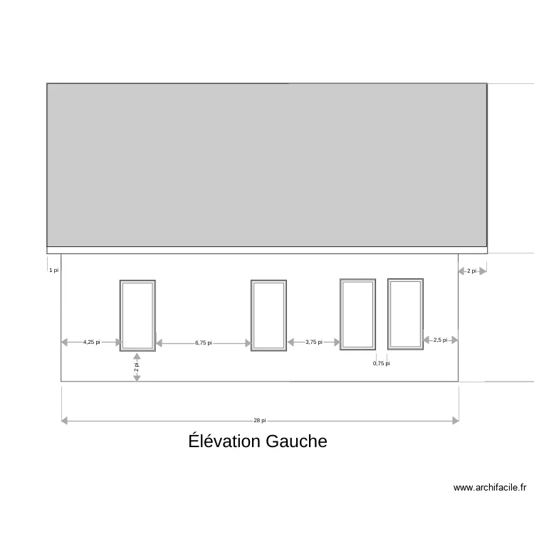 Élévation Gauche (Chalet). Plan de Élévation Gauche (Chalet). Plan de