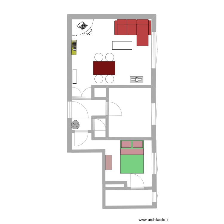 Copie. Plan de 1 pièce et 1 m2